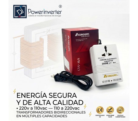 TRANSFORMADOR BIDIRECCIONAL 220VAC A 110VAC 300W